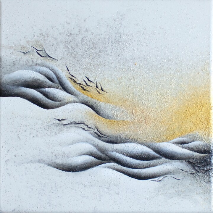 Painting titled "In your smile" by Francesca Borgo, Original Artwork, Acrylic Mounted on Wood Stretcher frame