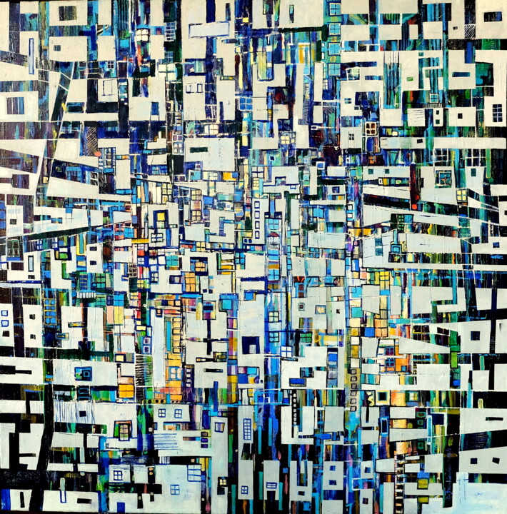 From series: Astral Metropolises 2 /Astralne Metropolie 2 Tablo, 35,4x35,4 in