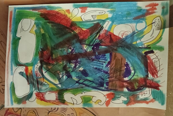 "Untitled (abstracto)" başlıklı Tablo Adrian Dordelly tarafından, Orijinal sanat, Tükenmez kalem