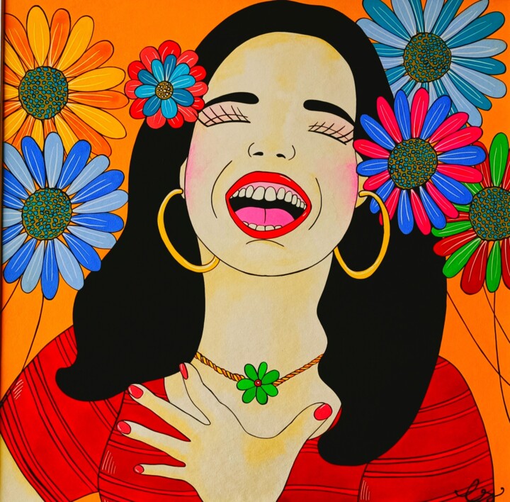 Eclat de rire Schilderij, 11x11 in