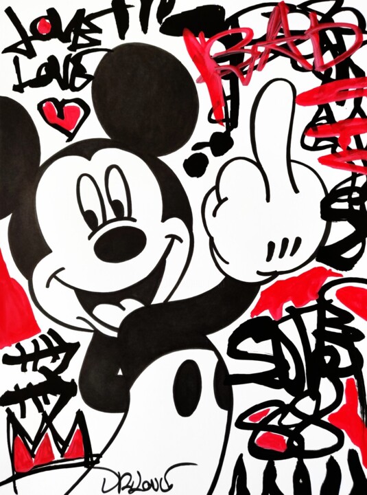 Mickey the rebel 绘画, 15.8x11.8 in