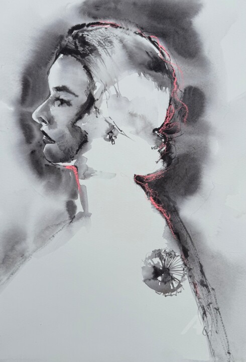«The passage of time« 绘画, 16.5x11.7 in