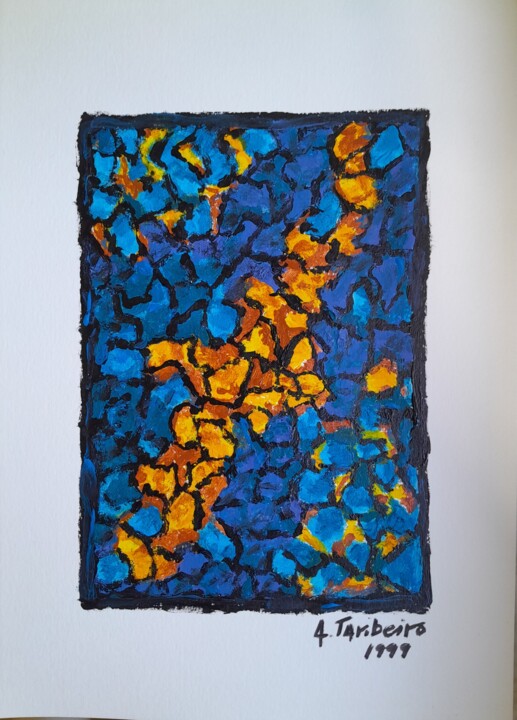 Pintura titulada "Solar Flare" por A. Taribeiro, Obra de arte original, Acrílico