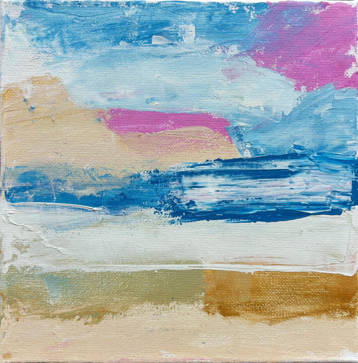 绘画 标题为“Pastel Abstract Oce…” 由Alfina Lumy, 原创艺术品, 丙烯