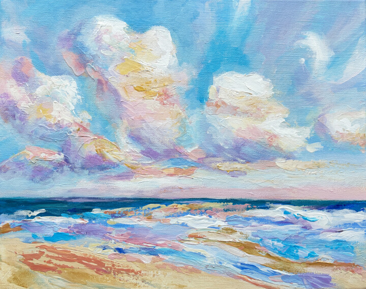 绘画 标题为“Ocean Beach Paintin…” 由Alfina Lumy, 原创艺术品, 丙烯