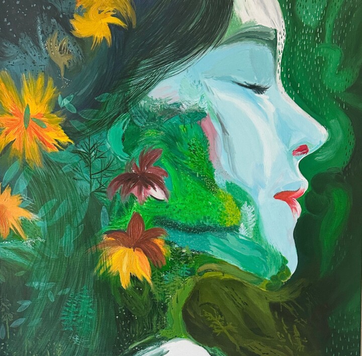 Nature within#1 绘画, 19.7x19.7 in