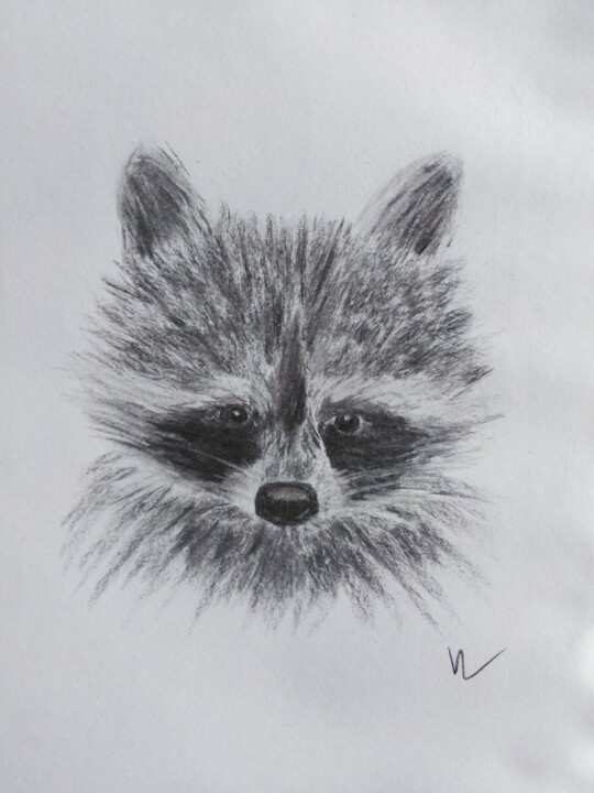 RATON LAVEUR 绘画, 9.8x7.9 in
