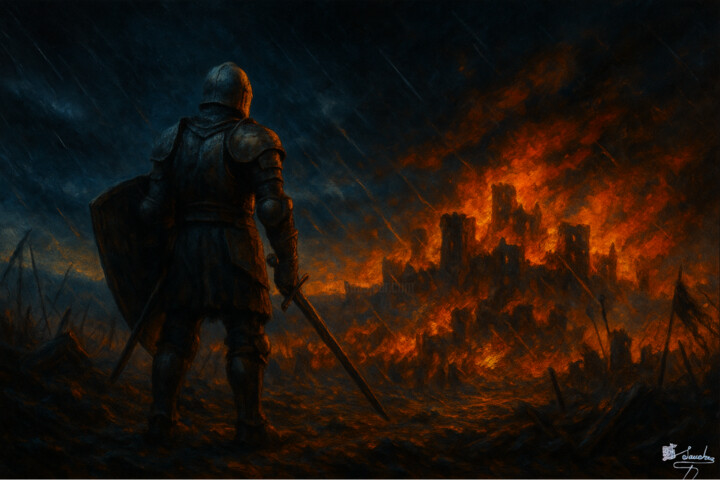 Shadows of Ashes Картина, 29,5x43,3 in