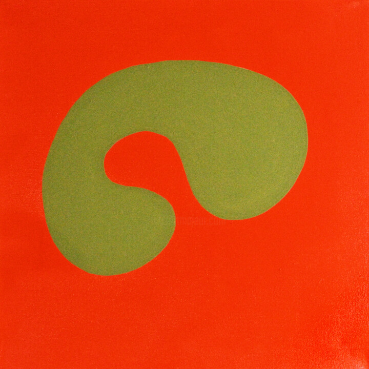 Painting titled "5 Beans Four" by Charles Gibbons, Original Artwork, Acrylic Mounted on Wood Stretcher frame
