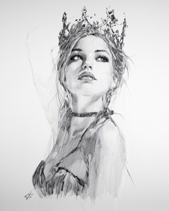 You Shall Be My Queen: A Close Portrait 图画, 15x11 in