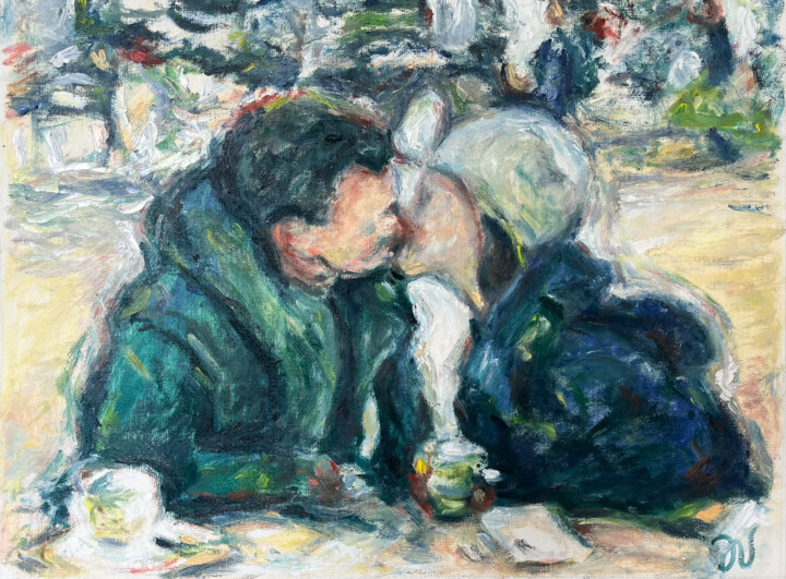 Le baiser de Bruxelles Pittura, 11,8x15,8 in