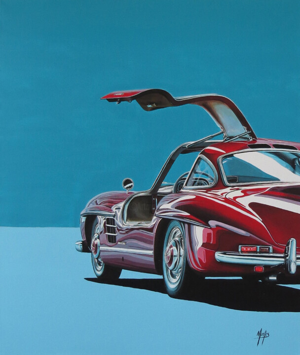 300 SL 绘画, 21.7x18.1 in