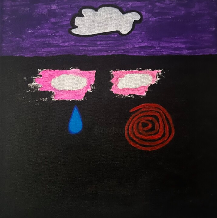 Painting titled "The Drain" by Carri Konttinen, Original Artwork, Acrylic