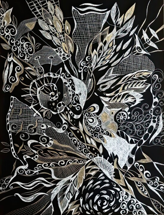 Evening bouquet 绘画, 27.6x19.7 in