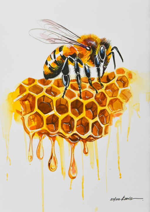 bees5 绘画, 15.8x11.8 in