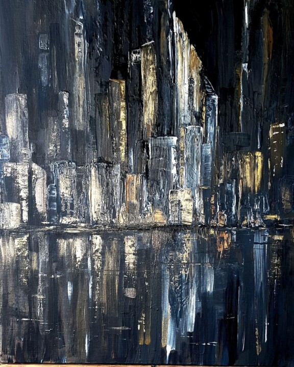 The city never sleeps 绘画, 23.6x19.7 in