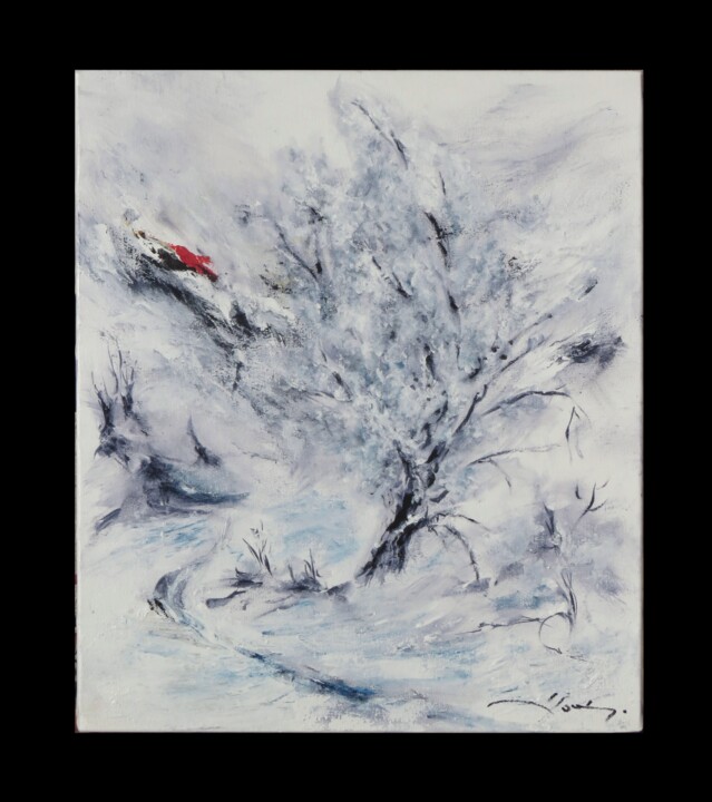 Painting titled "510_Quiétude" by René Goxes, Original Artwork, Oil