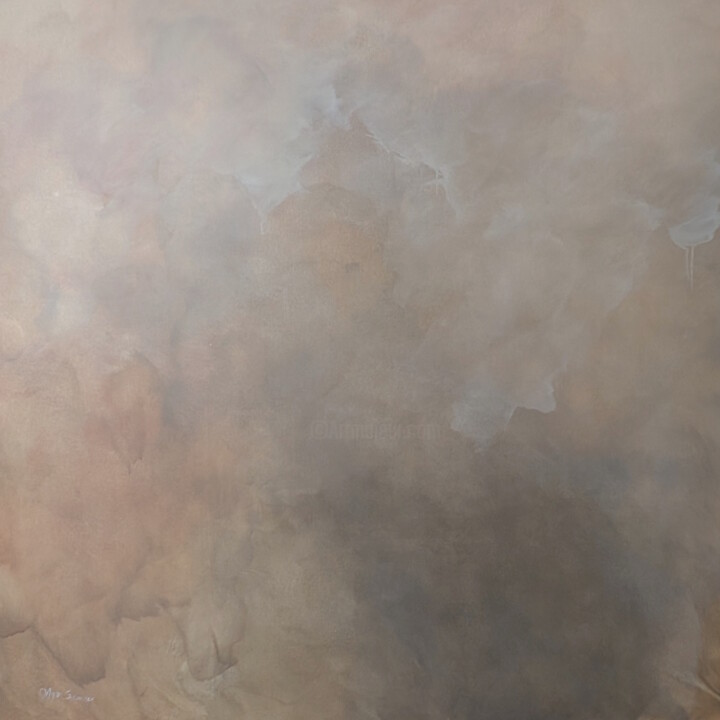 Painting titled "Sandstone mist" by Gabriela Azar Schreiner, Original Artwork, Acrylic