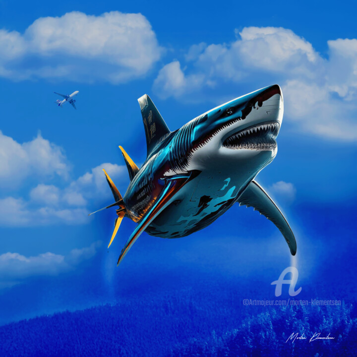 Digital Arts titled "LEARNING TO FLY" by Morten Klementsen, Original Artwork, AI generated image