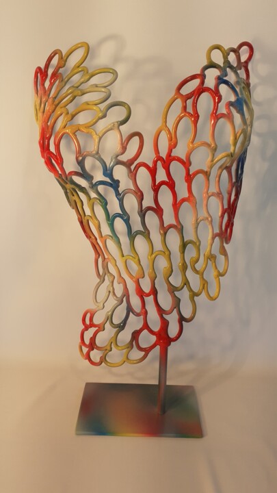 Sculpture titled "Colombine" by Patrick Neel, Original Artwork, Metals