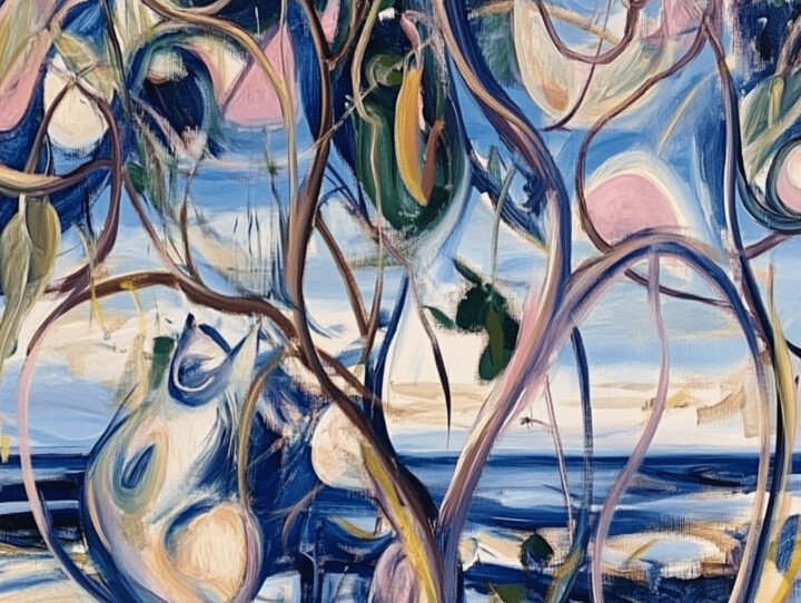 Dance of the wind over the water 数字艺术