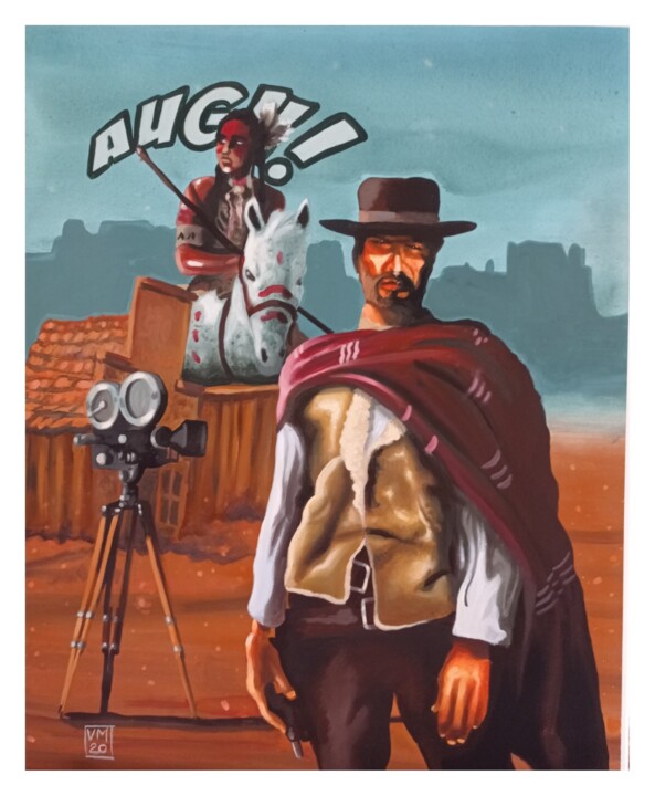 Augh! Schilderij, 39,4x31,5 in