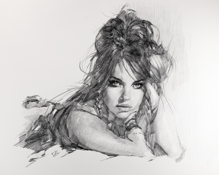 Oh! Rita 描画, 18x24 in