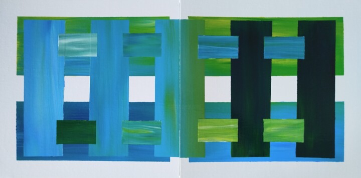 0020 Painting, 9.8x19.7 in