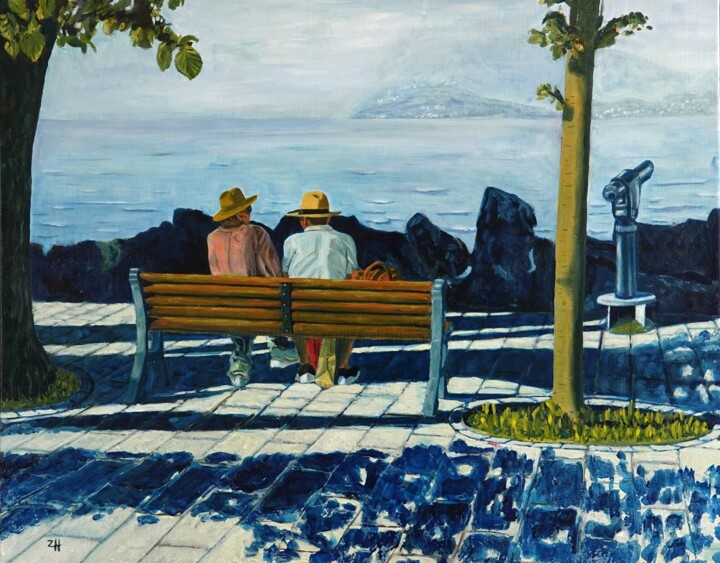 La panchina di Guarda Картина, 25,6x31,9 in