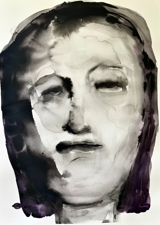 Portrait Frau 绘画, 23.6x16.5 in
