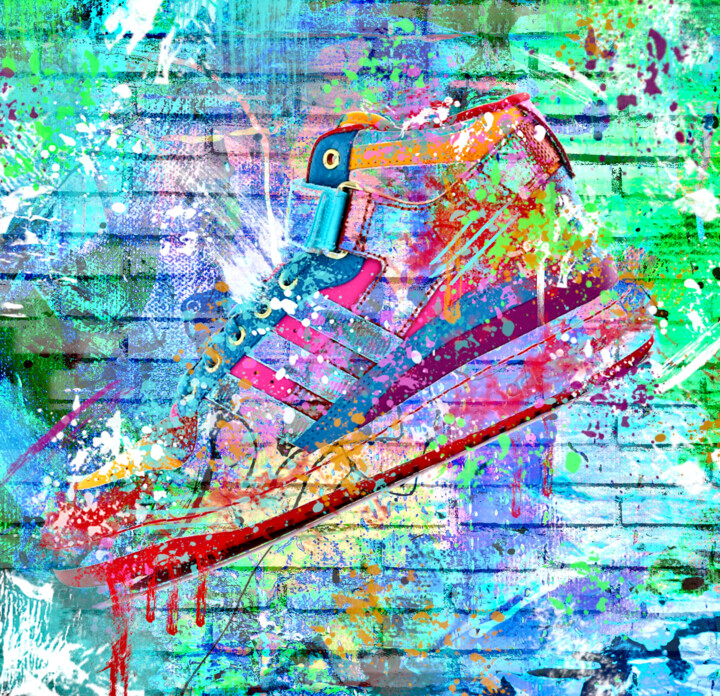 street art basket montante 4 Цифровое искусство, 39,4x39,4 in