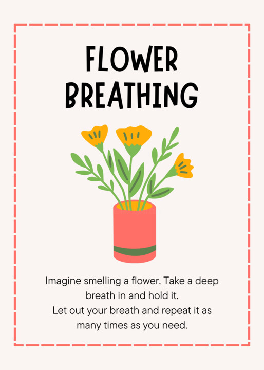 Flower Breathing Guide Digital Arts, 46.5x65.1 in