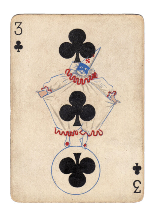 Digital Arts titled "Vintage Circus Card…" by Chun Yu Guan, Original Artwork, AI generated image Mounted on Cardboard