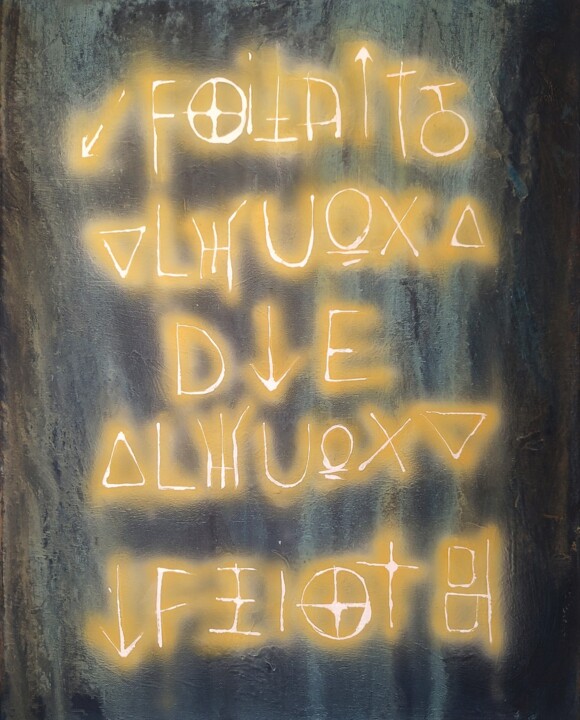 RIDDLE 8 Painting, 19.7x15.8 in