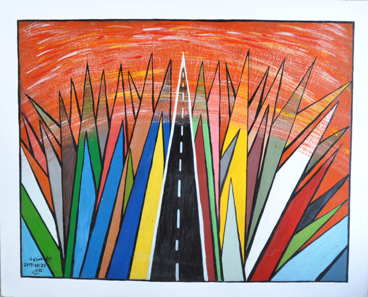 19/ Ma route Schilderij, 29,5x25,6 in