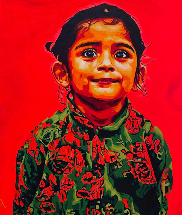 Le soleil de Gaza Painting, 23.6x19.7 in
