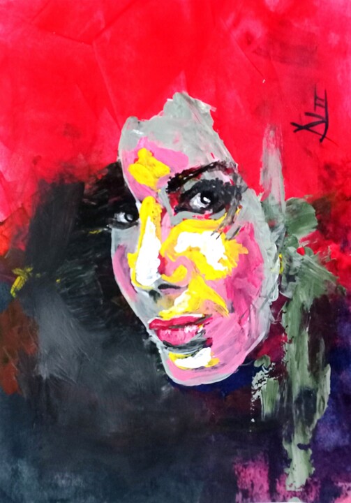 Magic Woman (O1205) 绘画, 11.6x8.3 in