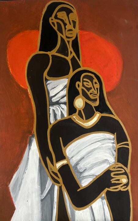 Sisterhood (1) 绘画, 45.3x29.5 in