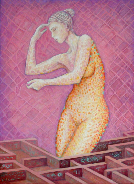 Pantomima i labirynt Картина, 43,3x31,5 in