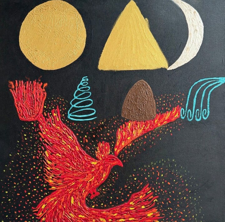 Phoenix 绘画, 19.7x19.7 in