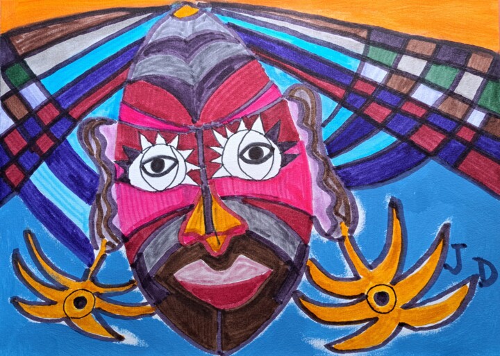 " Les Mégablouques " 绘画, 11.7x8.3 in