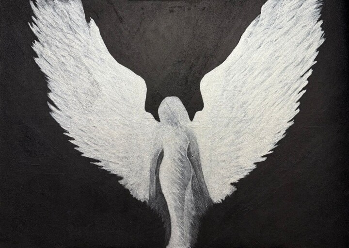 Angel 绘画, 21.7x30.3 in
