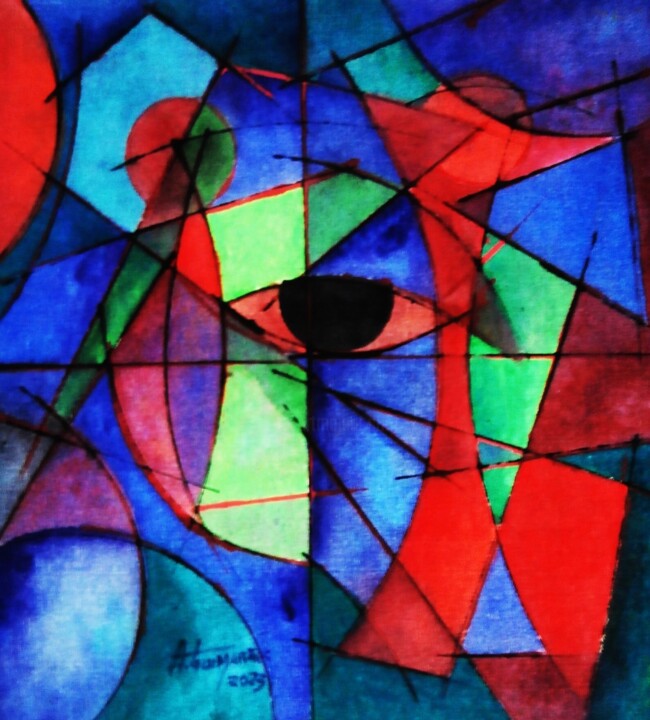 Nosso tempo 23-B 绘画, 19.7x19.7 in