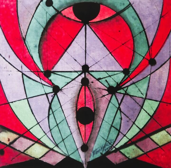 Nosso tempo 23-C 绘画, 19.7x19.7 in