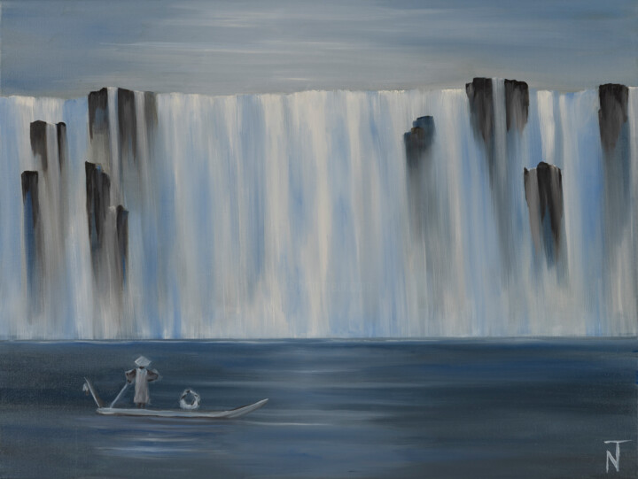 CASCADE EN CRISTAL 绘画, 23.6x31.5 in