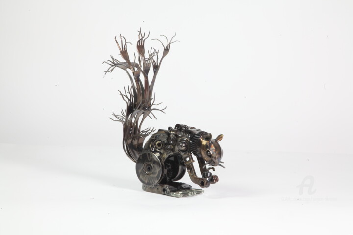 "Squirrel" başlıklı Heykel Simon Saronni tarafından, Orijinal sanat, Metaller