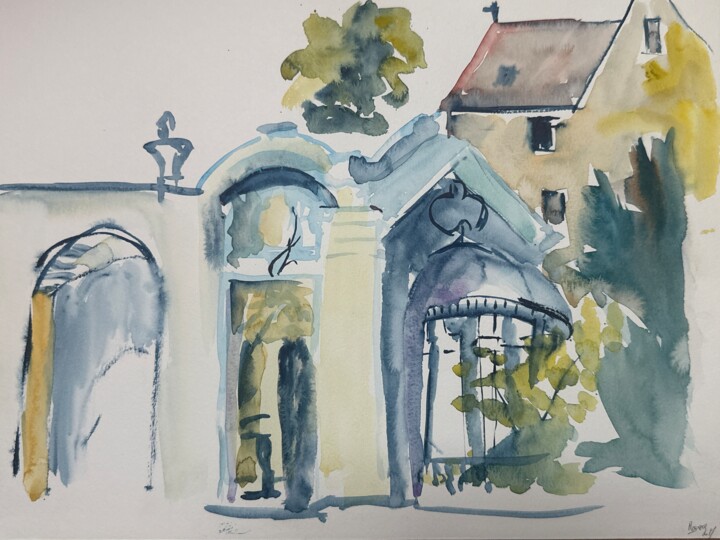 Le passage des Invisibles Schilderij, 11,7x16,5 in