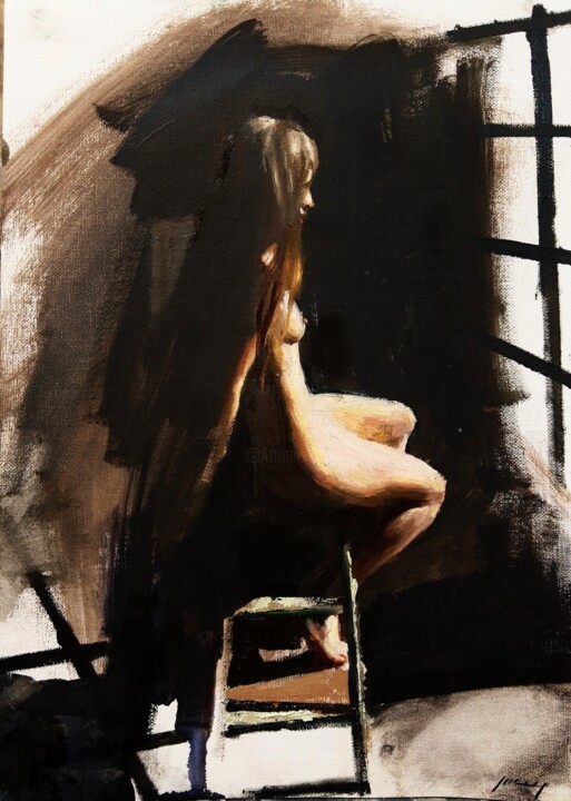 Violeta in the Sun II 绘画, 15.8x11.8 in