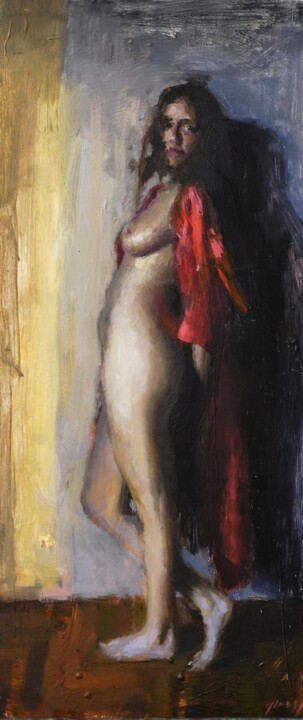 Agustina II 绘画, 15.8x7.1 in