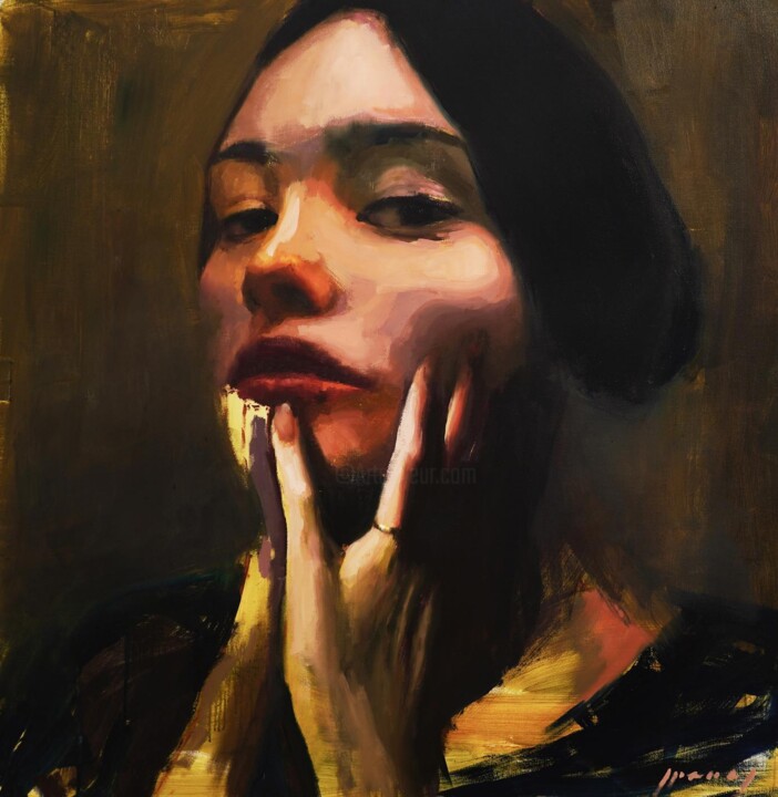 Nocturnal Thoughts II 绘画, 39.4x39.4 in